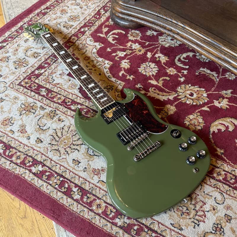 Gibson CME Exclusive SG Standard with T-Type Pickups, Tortoise Pickguard 2018 - Olive Drab