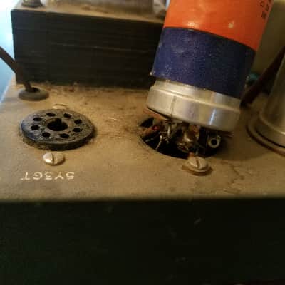 Knight rare 83SX234 10 watt mono tube amplifier 2E26 not 6V6 push pull 1955 - blue wrinkle paint image 9