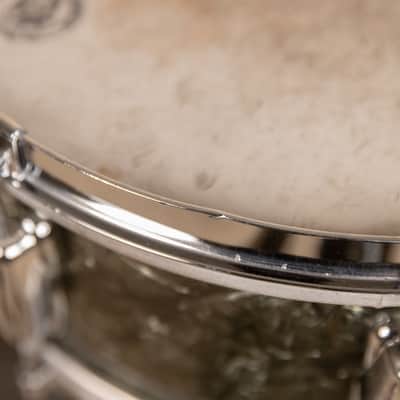 1950s Slingerland 5x14 Student Model Black Diamond Pearl Snare Drum image 11