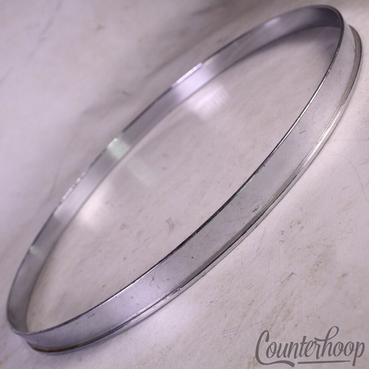 Gretsch 12" Single-Flange Tom Drum Rim/Hoop Chrome Brass Vintage 30s-40s USA COB — main photograph