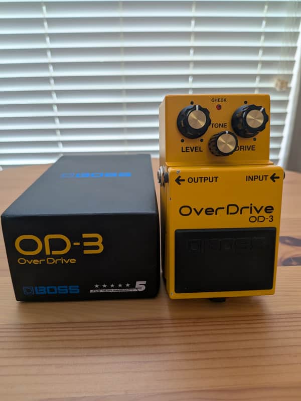 Boss OD-3 OverDrive (Silver Label) 1997 - Present - Yellow image 1