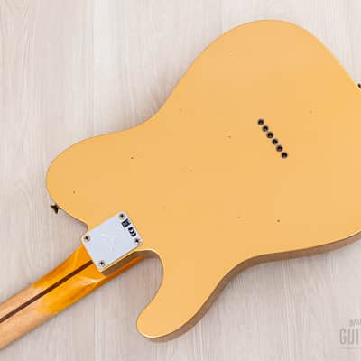 2023 Fender Custom Shop B2 1958 Telecaster Journeyman Relic Aged HLE Gold w/ Case & CoA, Lightweight image 13