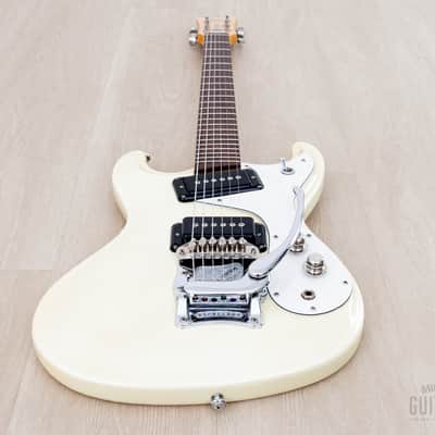 1990s Mosrite Ventures Excellent Model 3/4 Size Body w/ Full Scale Pearl White, Japan Kurokumo image 11