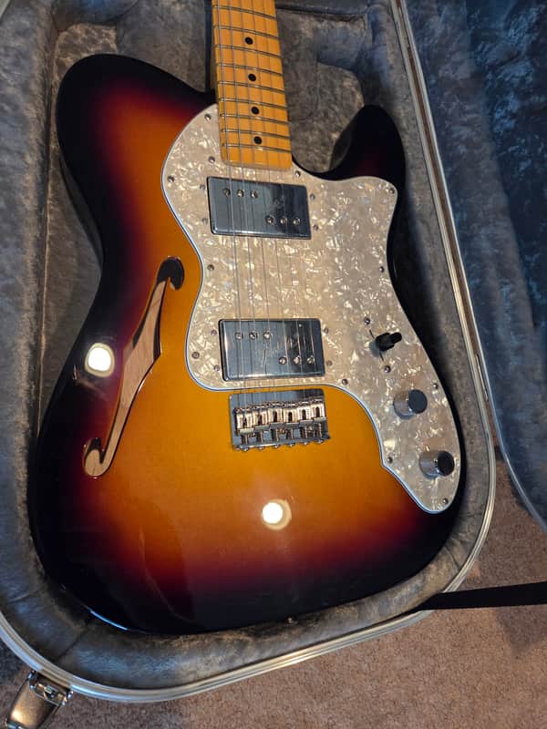 Fender American Vintage II '72 Telecaster Thinline 2024 - 3-Color Sunburst HISCOX Case