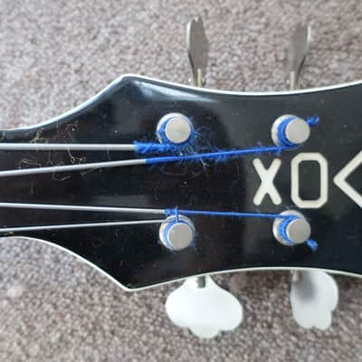 Vintage 1966 Vox Cougar V214 Bass Guitar Cherry Red Very Clean With Case 6/7 Condition Lots Of Finish Checking image 13