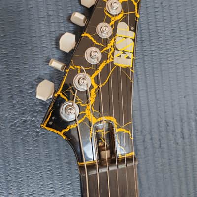 2007 ESP EX Explorer Yellow Crackle Custom Order - ESP Takada Factory / ESP Custom Shop - JAPAN MIJ image 3