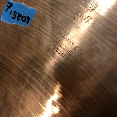 Elvin Jones' Original 1970s Zildjian Turkish K 18" Cymbal. NOS! Original K. Zildjian Bag! image 6