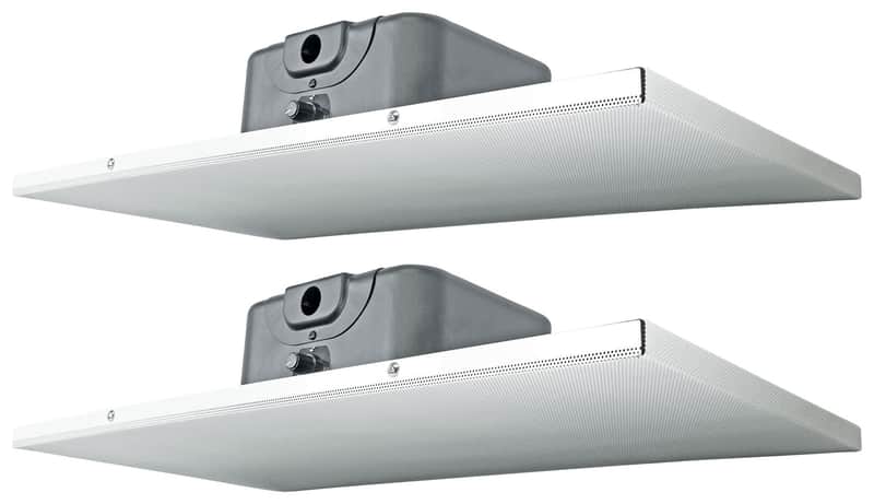 (2) Rockville DCS6T 70V Commercial 2' X 1' Drop Ceiling Tile Speakers For Office image 1