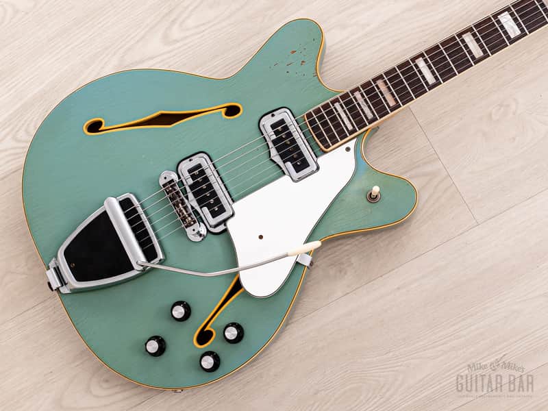 1971 Fender Coronado II Vintage Hollowbody Guitar Sonic Blue w/ Case