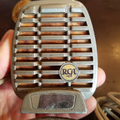 Shure RCA MI-12014-A CR harp mic with BAD 99R86 element 1953 - hammered grey paint image 9