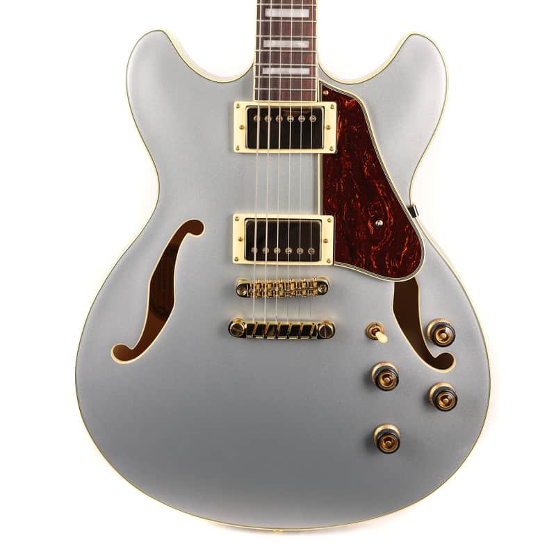 Ibanez AS73G AS Artcore Moonstone Silver Flat image 1
