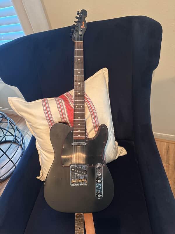 Fender Special Edition Noir Telecaster with Matching Headstock, Pau Ferro Fretboard 2017 - Satin Black upgraded bridge and tuners plus bender push down and switch lock