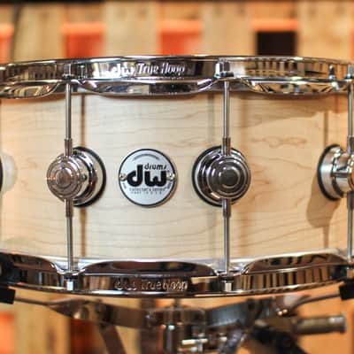 Used DW 6.5x14 Collector's Black Swamp Natural Satin Oil Solid Maple Snare Drum - SO#883633 image 1