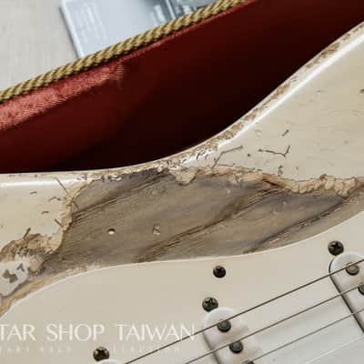 Fender Custom Shop John Cruz 1955 Hardtail Stratocaster Heavy Relic-White Blonde image 8