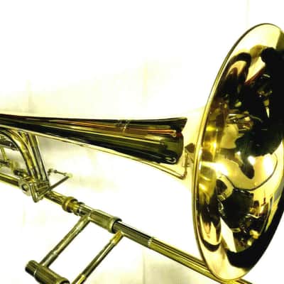 Jupiter TENOR POSAUNE 636RL Bb/F mit Quartventil,Goldmessing+Mundstück+Koffer,kraftvoller SOUND gold image 2
