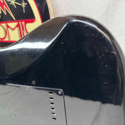 Squier by Fender MIJ Made In Japan Stratocaster Guitar with Floyd Rose + EMGs Upgrades + Case 1985 - 1986 - Black / Maple neck image 11