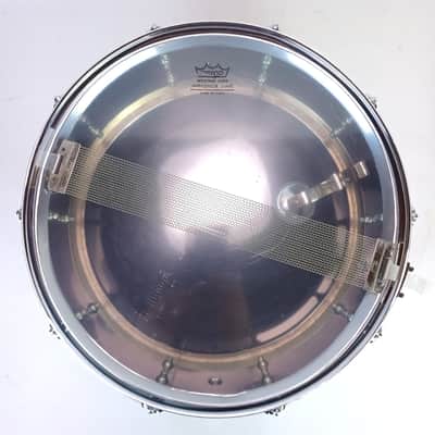 Pearl 5.5x14"Steel Shell Snare Drum 8-Lug Chrome SS Evans Onyx + Remo Ambassador image 10