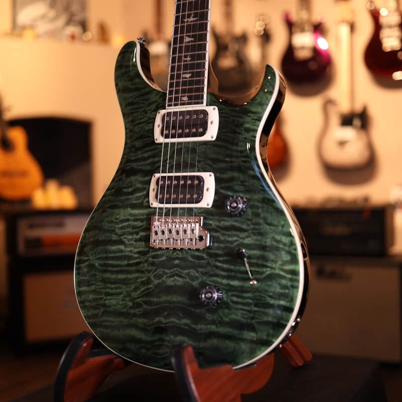PRS SE Custom 24 Quilt Electric Guitar - Teal Black 1744 image 1