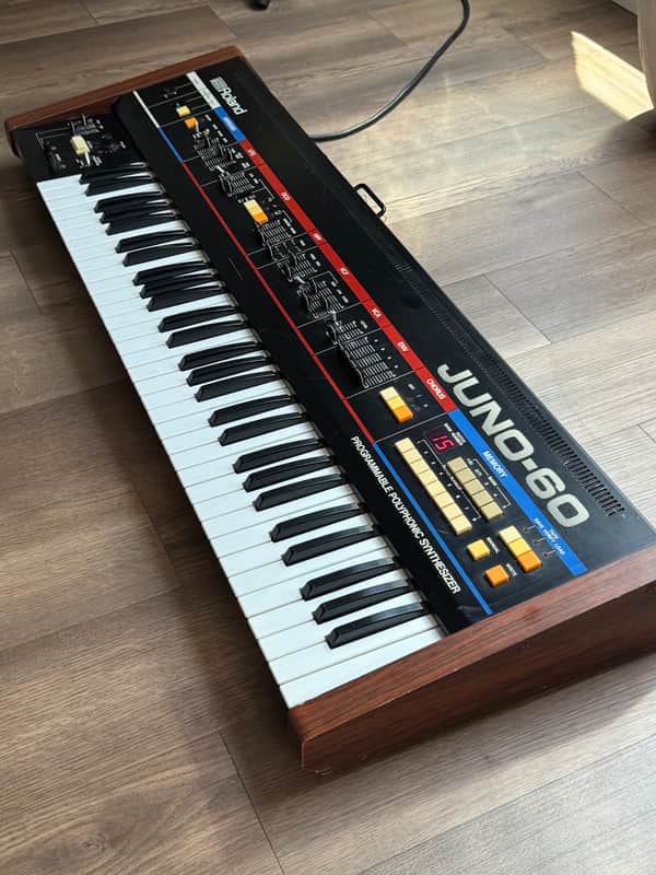 Roland Juno-60 61-Key Polyphonic Synthesizer 1982 - 1984 - Black image 1