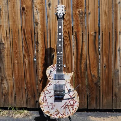 ESP E-II RZK-II EC Distressed & Burnt 6-String Electric Guitar w/ Case image 2