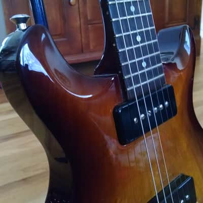 Hamer Artist Korina P90 Semi-Hollow Electric Guitar JazzBurst image 6