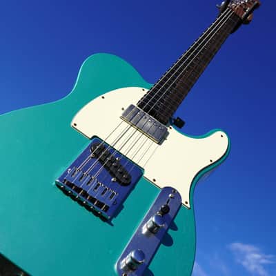 Schecter USA CUSTOM SHOP Nick Johnston PT S/H Wembley Teal Green Metallic Aged Nitro w/ Case NOS (2022) image 2