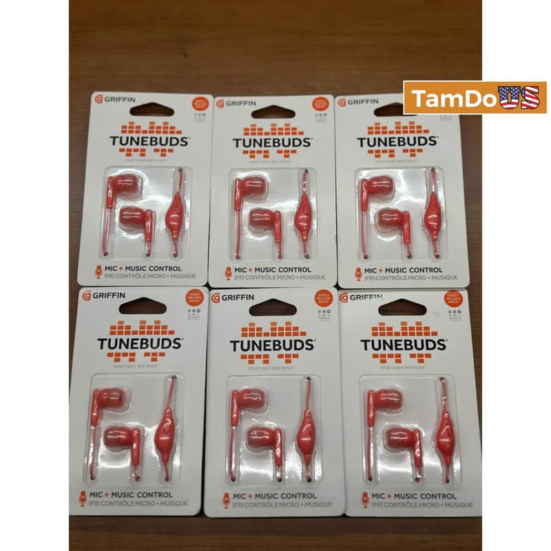 (Lot of 6) Griffin TuneBuds With Mic & Music Control Functions image 1