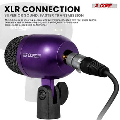 5 Core Conga Mic Snare Tom Set Professional XLR Cardioid Condenser Instrument Microphone Kit image 6