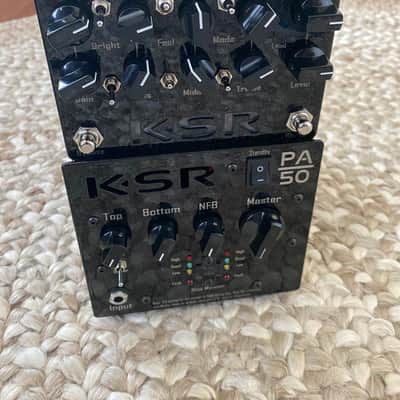 KSR PA50 6L6 Power Amp & Vesta Preamp Pedal 2021 Black Sparkle Rig image 1