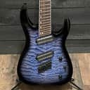 Jackson X Series Soloist Arch Top SLATX7Q MS 7-String Multi-Scale Electric Guitar Blue Burst