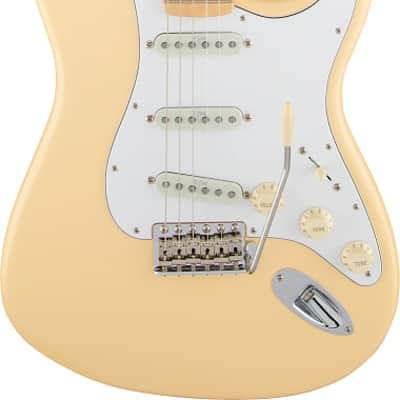 Fender Yngwie Malmsteen Stratocaster Electric Guitar Scalloped Maple FB, Vintage White image 1