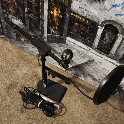 Proline Proline MS112 Desktop Boom Mic Stand with pop filter 2000 - Black image 1
