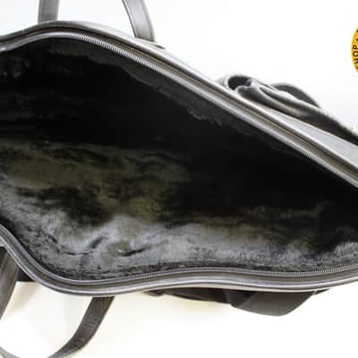 Levy's Standard Leather Bass Gigbag - Black **Alembic Patch** image 9
