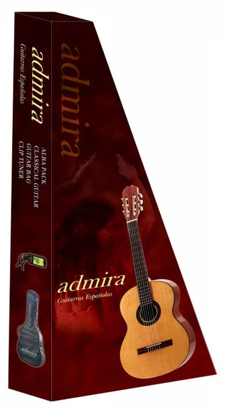 Admira Guitar Pack With Admira Alba 4/4 Classical Guitar, Beginner, Tuner, Bag image 1