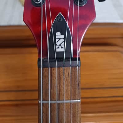 ESP EC100QM with EMG select Pickup in the Bridge Position - Excellent Condition Candy Apple Red Gloss image 3