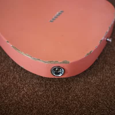 MJT Warmoth Fender American Vintage 62 Relic Road Worn Telecaster Shell Pink Coral image 15