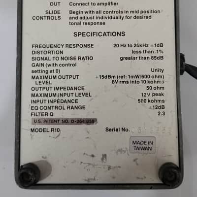Ross 10 Band EQ Pedal 1980 image 8