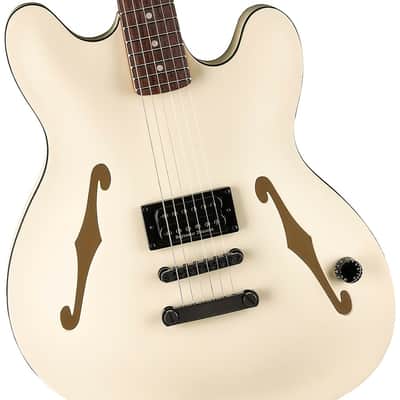 Fender Tom DeLonge Starcaster Electric Guitar Regular Satin Olympic White image 6