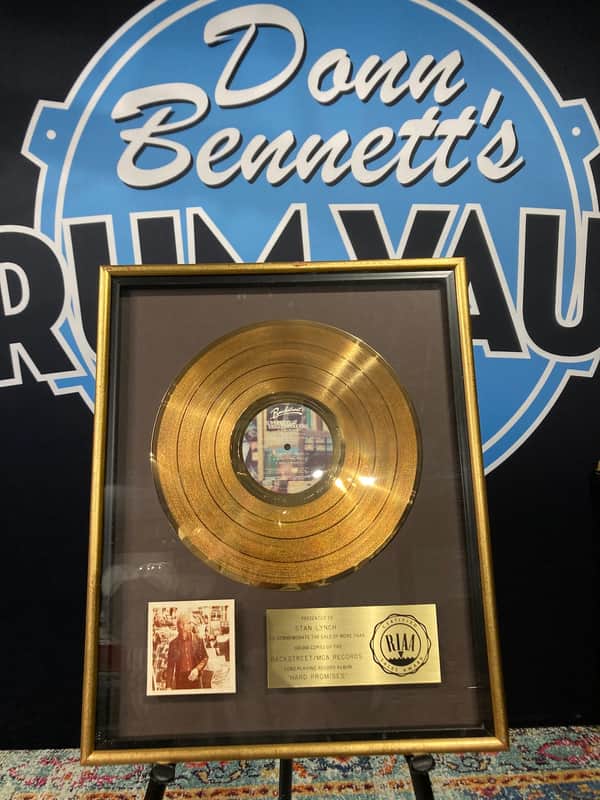 Stan Lynch Tom Petty and The Heartbreakers, RIAA, Hard Promises Gold Record (#10) image 1
