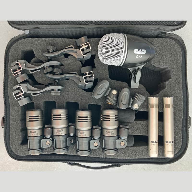 CAD "TOURING7" Drum Mics — Kick, 4 Snare/Toms, 2 Overheads + Case image 1