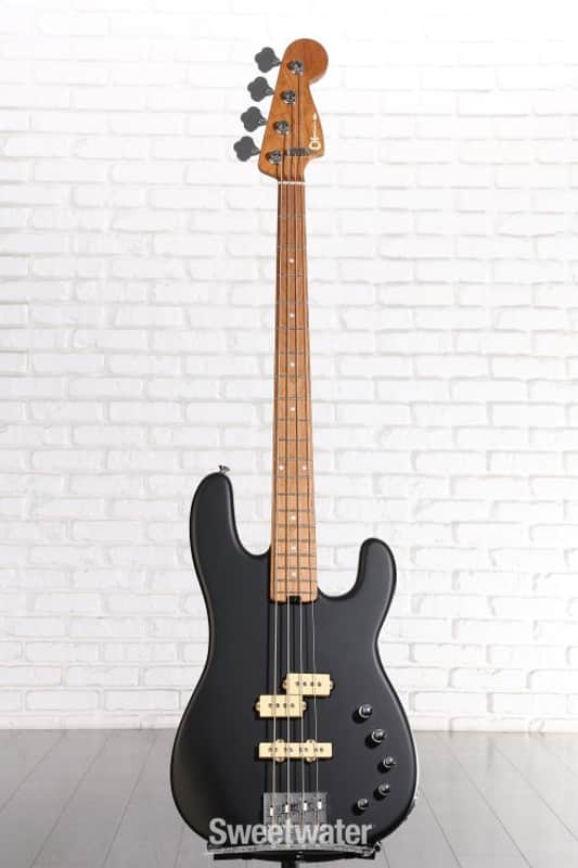 Charvel Pro-Mod San Dimas Bass PJ IV Electric Bass - Satin Black (PMSDB4PJSBkd1) image 1