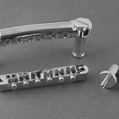 ABR-1 Bridge and Aluminum Stop Tail Piece Nickel ABRWRB-N KSTOPAL-N image 1