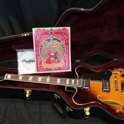 NEW 2018 Prestige Musician Pro DC VB Vintage Burst Semi Hollow Electric Guitar w/ Hard Case image 12
