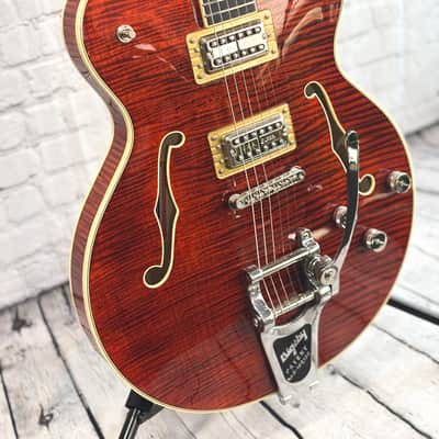 Gretsch G6609TFM Players Edition Broadkaster with Flame Maple TopBourbon Stain 2023 image 4