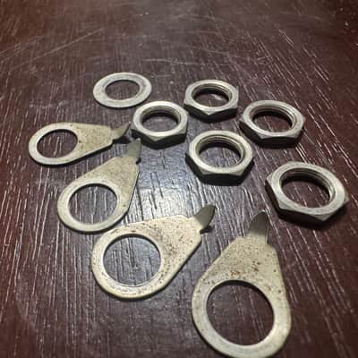 Gibson Vintage 1970’s Volume Tone Jack Pointers Washer Nuts Les Paul ES SG 1971 1972 1973 1974 1970’s image 3