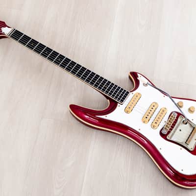 1982 Guyatone Sharp 5 LG-1200 Vintage Guitar Metallic Red, Sharp Five image 12
