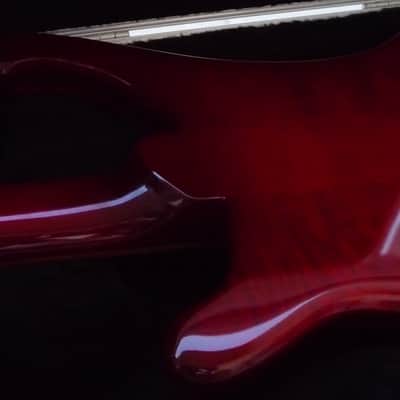 Rickenbacker 4004 CII Cheyenne 2008 Translucent Red Flamed Maple/Walnut with Bubinga Fretboard image 17