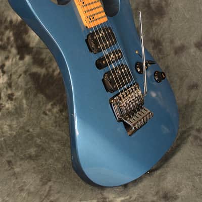 Washburn MG-340 1990s Lake Placid Blue HSH Floyd Super Strat Designed by Grover Jackson w Hard Case image 7