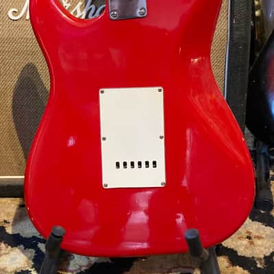 Lotus Doublecut Strat Syle Guitar MIK 1980s - Red image 4