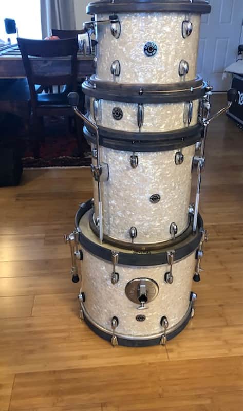 Gretsch Catalina Club 4 Piece Drum Shell Pack(CT1-J484)  - White Pearl image 1